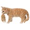 Hi-Line Gifts 16.75" Tabby Mother Cat Carrying Kitten Outdoor Garden Statue